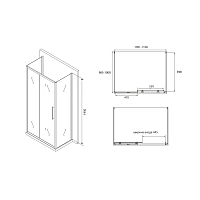 Душевой уголок ABBER Schwarzer Diamant 1950x1100x1000 черный AG30110BH-S100B-S100B