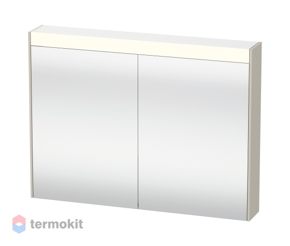 Зеркальный шкаф Duravit Brioso 82 с подсветкой серо-коричневый BR710209191
