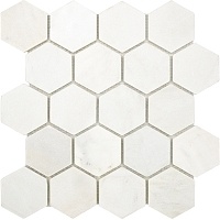 Мозаика из нат. мрамора Starmosaic Hexagon VMw Tumbled 30,5х30,5 (64x74)