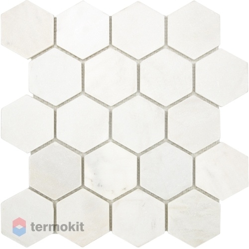 Мозаика из нат. мрамора Starmosaic Hexagon VMw Tumbled 30,5х30,5 (64x74)