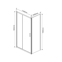 Душевой уголок Vincea Garda 1900x1100x1000 хром VSR-1G1011CL