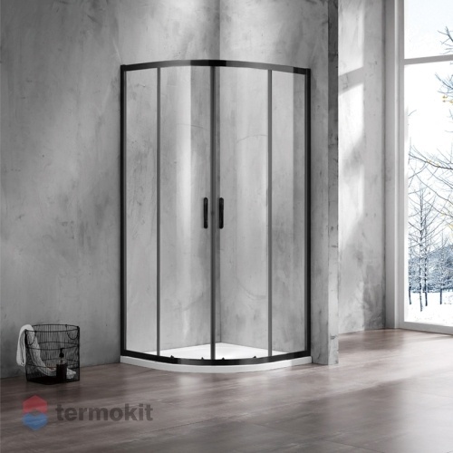 Душевой уголок Azario MILTON 2000x1000x1000 черный AZ-ND2142 1000 Black