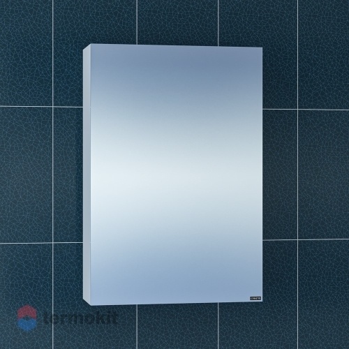 Зеркальный шкаф СанТа Стандарт 50 подвесной белый глянец 113002