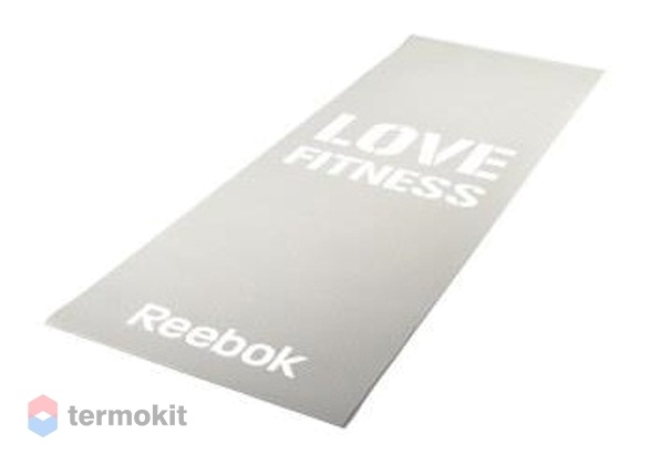 Тренировочный коврик Reebok Love для фитнеса тонкий серый RAMT-11024GRL