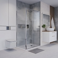 Душевой уголок Niagara Nova 1950x1300x1000 (шиншилла) хром NG-65-13CH-CH100-34