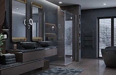 Душевой уголок Ambassador Diamond 2000x1200x800 хром правый 12011107R