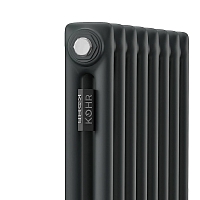 Стальной трубчатый радиатор Kohr Heim 2057/08 секций с боковым подключением 3/4 черный