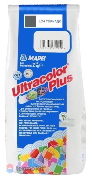 Затирка Mapei Ultracolor Plus №174 (Торнадо) 2 кг