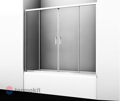 Душевая шторка на ванну WasserKRAFT Lippe 1500х1700 хром 45S02-170