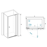 Душевой уголок RGW Passage PA-44B 1850x1000x900 черный 41084409-014