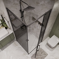 Душевой уголок Niagara Nova 1950x900x900 (тонированное стекло) черный матовый NG-2831-34BLACK