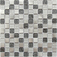 Стеклянная Мозаика Bonaparte Trend Silver (4x23x23) 30x30