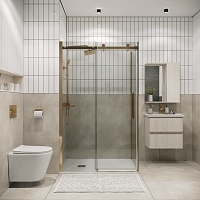 Душевой уголок Grossman Classic 1950x1000x700 золото сатин 120.K33.04.1080.32.00