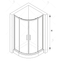 Душевой уголок RGW Classic CL-54B 1850x1000x1000 черный 32095400-14