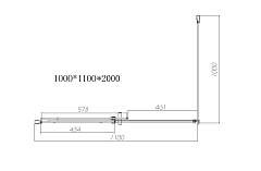 Душевой уголок Vincea Dice 2000x1100x1000 черный VSR-4D1011CLB