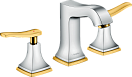 Смеситель для раковины Hansgrohe Metropol Classic 110 на 3 отверстия, с рычаговыми рукоятками, со сливным гарнитуром 31330090
