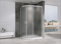 Душевой уголок ABBER Schwarzer Diamant 1950x1100x900 (матовое стекло) хром AG01119M