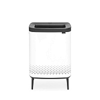 Бак для белья Brabantia Bo Hi с пластиковой крышкой 2 x 45 л белый 200540