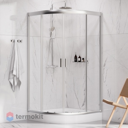 Душевой уголок AM.PM Gem 1900х1000х1000 матовое серебро W90G-401-100WT
