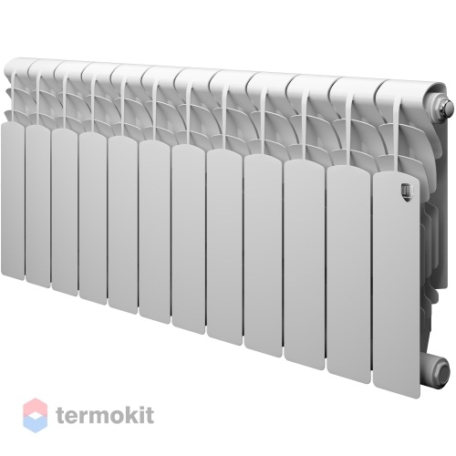 Алюминиевый радиатор Royal Thermo Revolution 350 \ 12 секций \ с боковым подключением