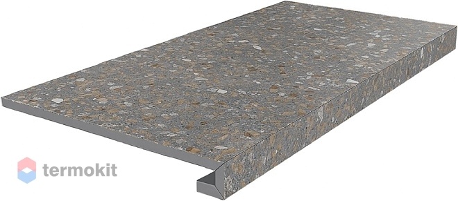 Ступень Kerama Marazzi Терраццо коричневый SG632200R/GCF клееная 33х60