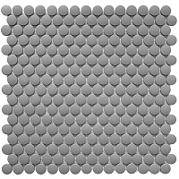 Керамическая Мозаика Starmosaic Penny Round Dark Grey Antislip (JNK82021) 31,5х30,9х6