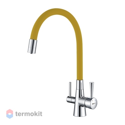 Смеситель для кухни Lemark Comfort хром/желтый LM3075C-Yellow