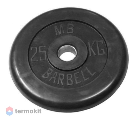 Диск обрезиненный MB Barbell 51 мм, 25 кг MB-PltB51-25