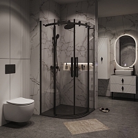 Душевой уголок Grossman Classic 1950x900x900 черный матовый 301.K33.04.9090.21.00