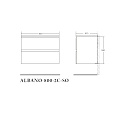 Тумба под раковину 80 подвесная BELBAGNO Albano Rovere Vintage Bianco ALBANO-CER-800-2C-SO-RVB