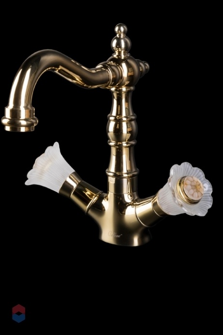 Смеситель для раковины Boheme Camelia золото 292-Camelia