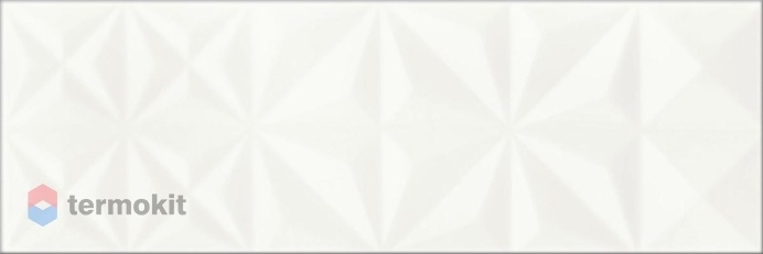 Керамическая плитка Mei Pret a Porte White Magic Squares Structure (O-WHM-WTU051) Настенная 25x75