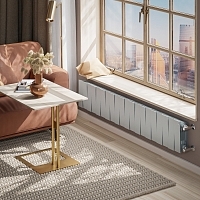 Радиатор Royal Thermo PianoForte 200 \ 12 секций \ биметаллический с боковым подключением серебристый УЦЕНЕННЫЙ