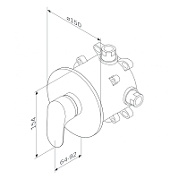 Смеситель для душа AM.PM Like F8075000 однорычажный встраиваемый УЦЕНЕННЫЙ