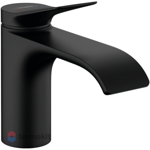 Смеситель для раковины Hansgrohe Vivenis со сливным гарнитуром черный матовый 75010670