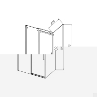 Душевой уголок Vincea Como-N 2000x1300x800 черный VSR-4CN8013CLB