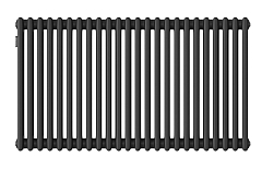 Стальной трубчатый радиатор Kohr Heim 3057/24 секции с боковым подключением 3/4 черный