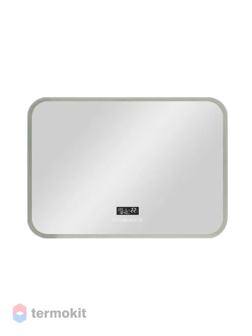 Зеркало Континент Demure 100 с подсветкой и многофункциональной панелью белый ЗЛП259