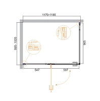 Душевой уголок Cezares Bellagio 2000x1200x1000 черный матовый BELLAGIO-AH-1-120/100-C-NERO