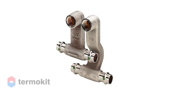 Viega бронзовый комплект подключения радиатора 18xG1/2" ВР Sanpress