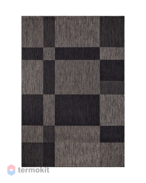 Ковёр Merinos Vegas 60x110 прямоугольный тёмно-серый/чёрный S005