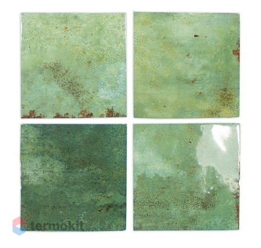 Керамическая плитка DNA Tiles Enamel Square Moss настенная 12,5x12,5