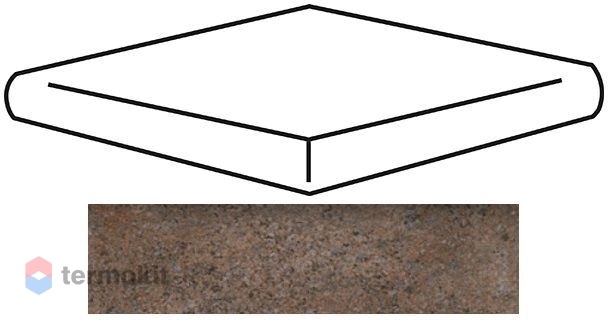 Ступень Natucer Ferro di Boston Ombra угловая 33x33/4