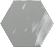 Керамическая плитка Ribesalbes Geometry Hex Grey Glossy настенная 15x17.3