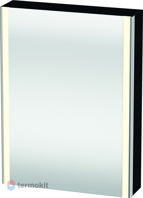 Зеркальный шкаф Duravit XSquare 60 с подсветкой Eiche (Schwarz) XS7111L1616