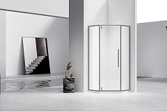 Душевой уголок Vincea Slim-N 1950x1000x1000 вороненая сталь VSP-4SN100CLGM