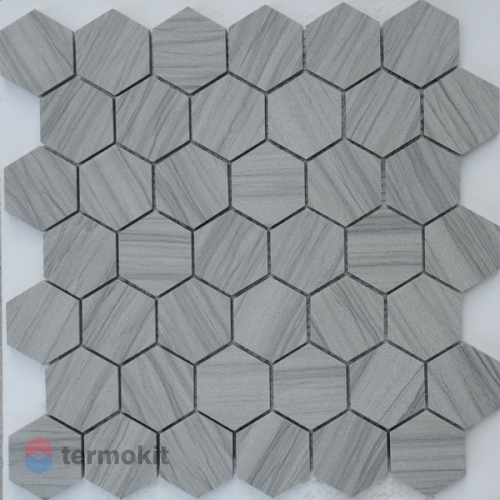 Мозаика Caramelle Mosaic Pietrine Hexagonal Marmara Grey Pol Hex (2,3x4x6) 29,2x29,8