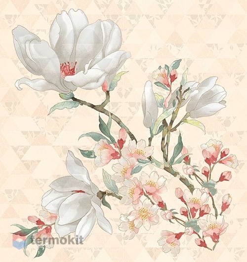 Керамическая плитка Керлайф Primavera Magnolia Crema панно 75,3x70,9