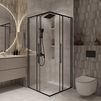 Душевой уголок Niagara Nova 1950x900x900 черный матовый NG-6823-34BLACK