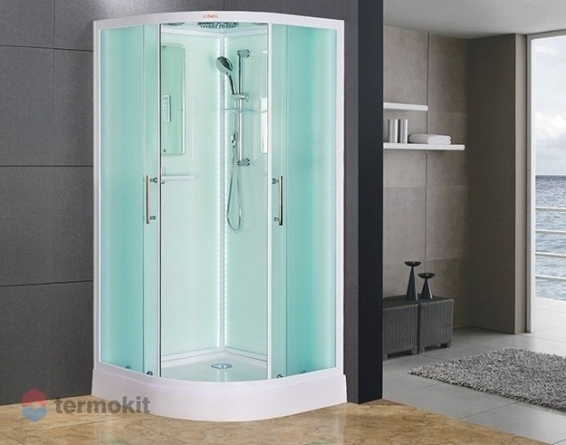 Душевая кабина ESBANO ELEGANCIA 90x90 (рифленое стекло) белый ESKL90CR